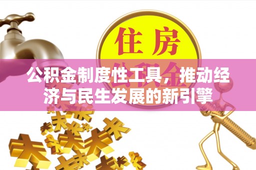 岱岳公积金制度性工具，推动经济与民生发展的新引擎