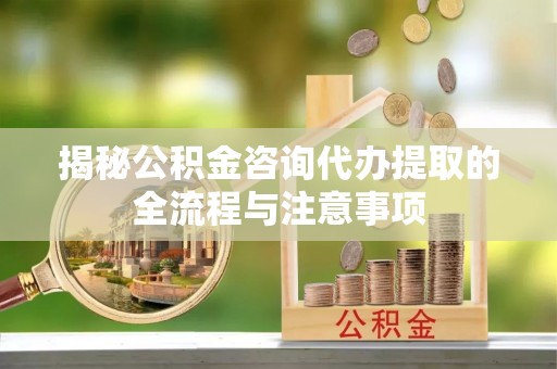 岱岳揭秘公积金咨询代办提取的全流程与注意事项