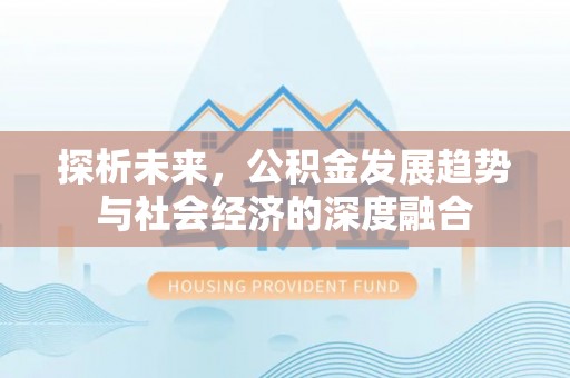 岱岳探析未来，公积金发展趋势与社会经济的深度融合