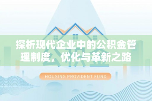 岱岳探析现代企业中的公积金管理制度，优化与革新之路