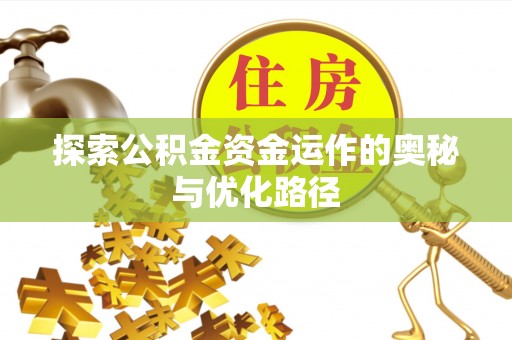 岱岳探索公积金资金运作的奥秘与优化路径